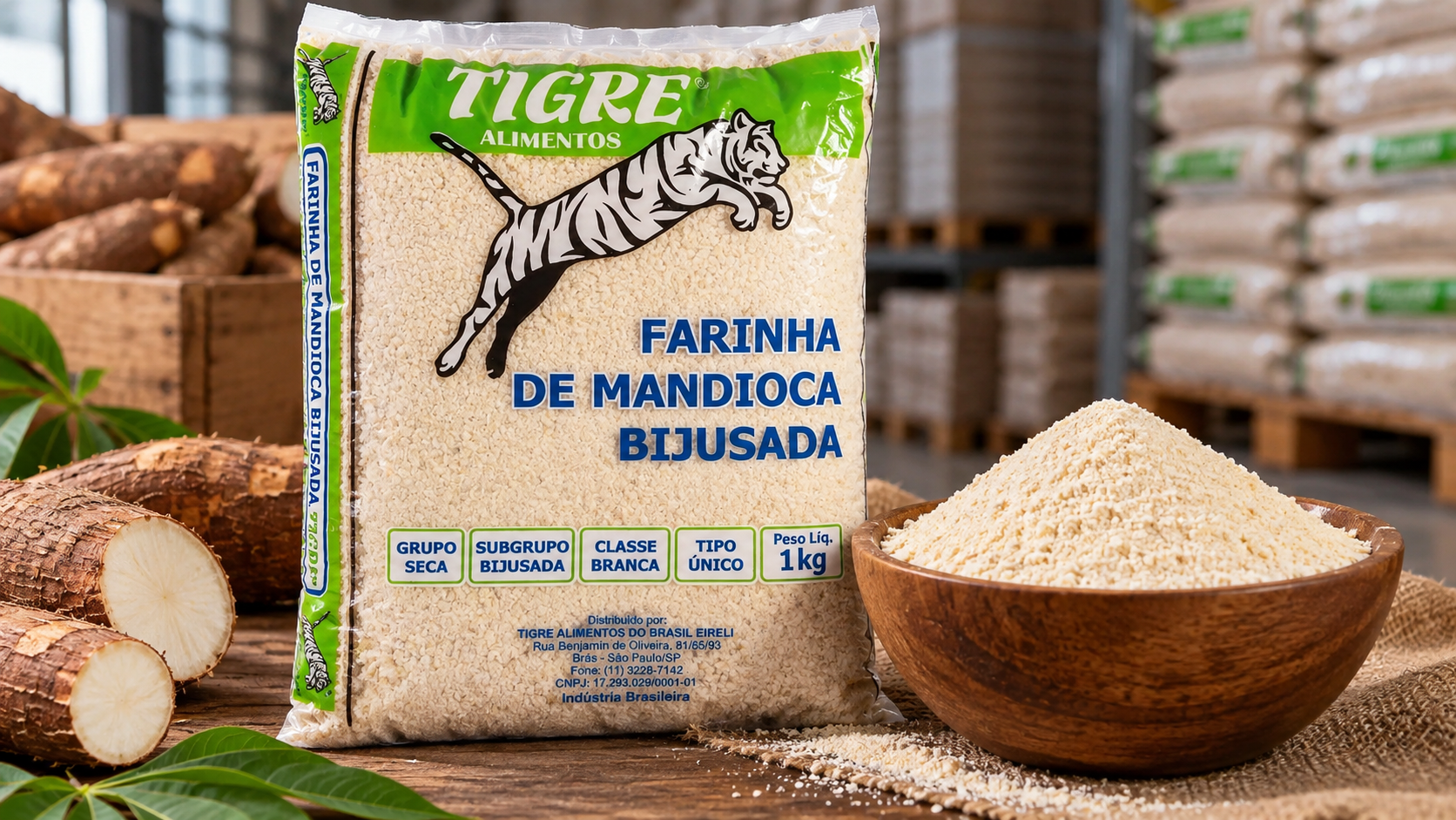 Encontre farinha de mandioca no atacado para revenda e saiba como escolher um fornecedor confiável para abastecer seu comércio