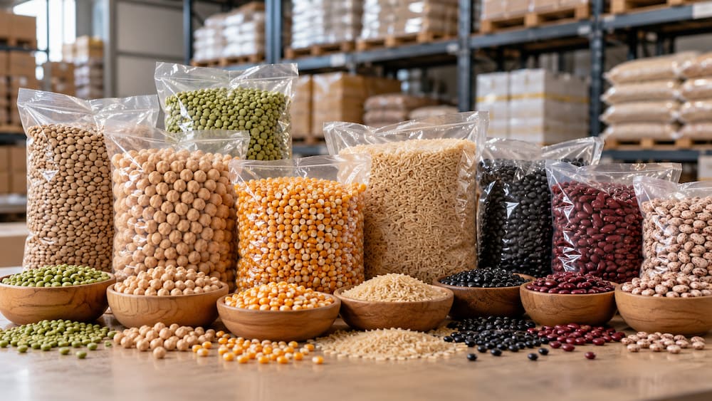 Distribuidora de alimentos: suprimento de grãos